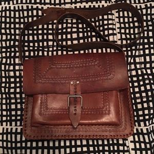 Leather crossbody handmade in Mexico
